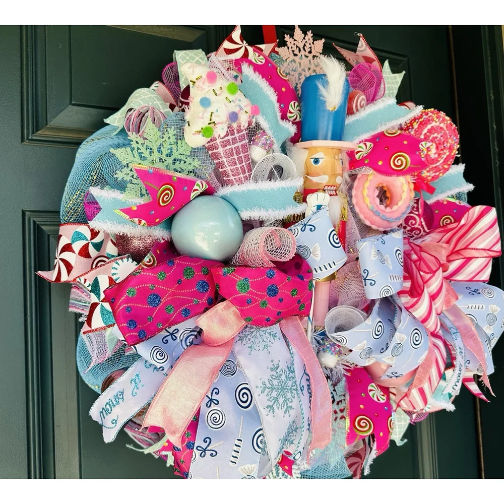 Candyland Wreath, nutcracker wreath, candyland decor Decor, nutcracker decor